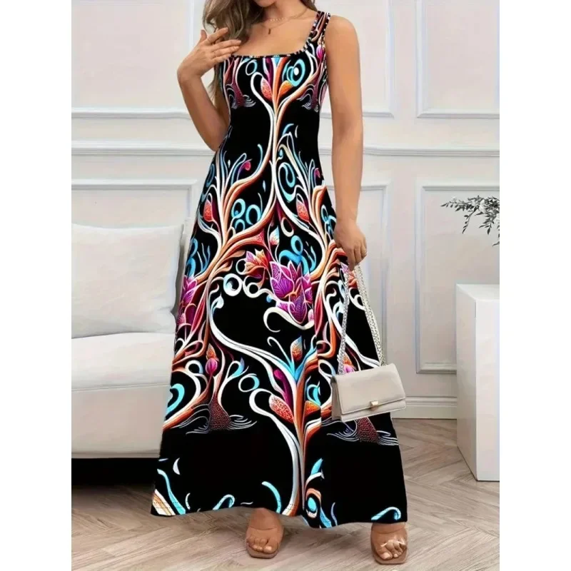 

Элегантное женское платье большого размера с цветочным принтом в европейском стиле, весна-лето, модная элитная повседневная одежда для женщин