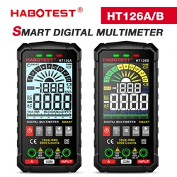 HABOTEST HT126B 600V cyfrowy multimetr z automatycznym zakresem woltomierz DMM True RMS miernik napięcia AC DC NCV 6000 zlicza inteligentny Multitester