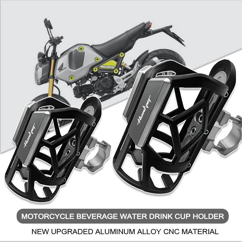 

For Honda Hornet CB750 CB500 160 CB600F CB1000 Universal CNC Functional Kettle Rack Coffee Drink Bottle Water Cup Holder