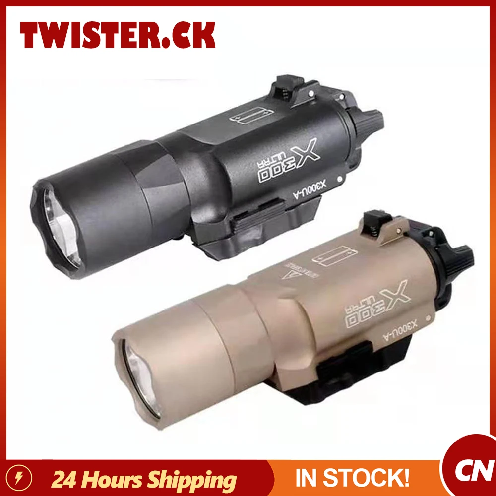 

Tactical Flashlight SF X300U X300 X400 Pistol Scout Light 600LM Fit G17 Picatinny Rail Outdoor Field Lighting Hunting Weapon