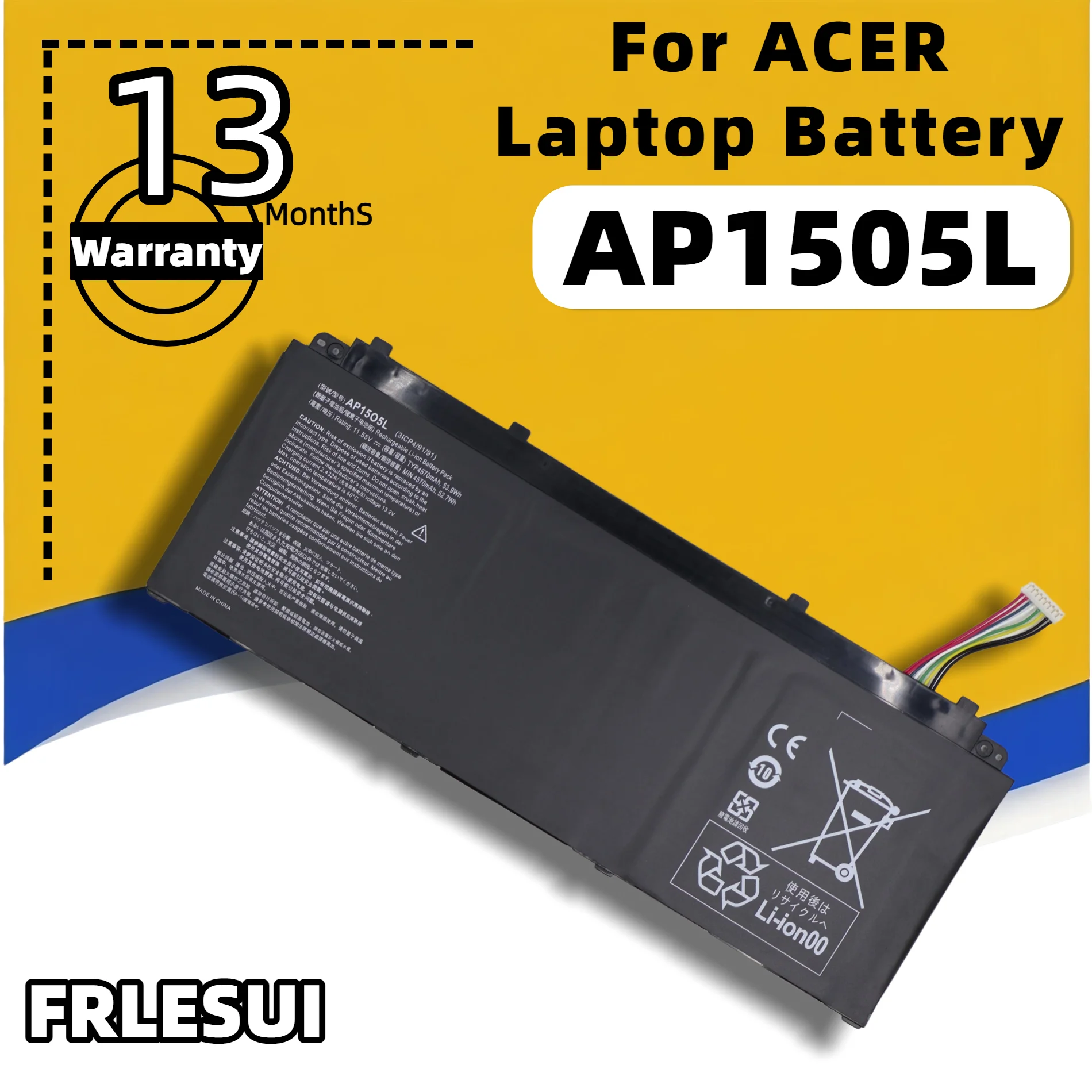 FRLESUI AP15O5L AP1505L For Acer Battery Chromebook 315 Series (CB315-2H, CB315-2HT, CB315-3H, CB315-3HT) 11.55V Free 13 Months