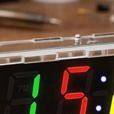 For Learning Soldering Skills RGB Digital Clock Circuit Assembly Set 12-hour And 24-hour Formats Temperature Readout Function