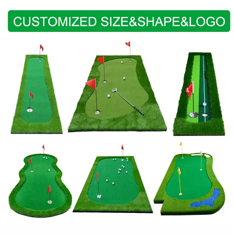 Tikar putt dalam ruangan kualitas tinggi tentu saja tikar latihan putt Golf Mini Outdoor putt hijau