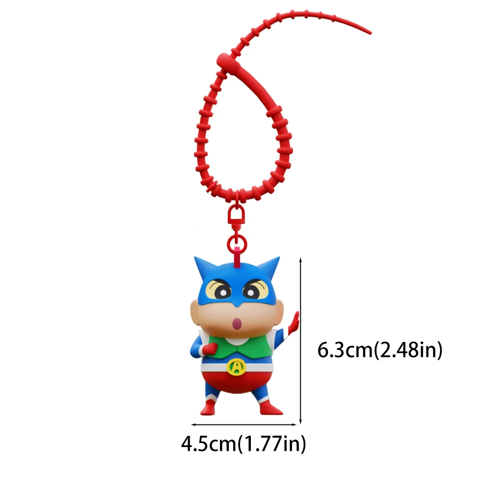 Kawaii Crayon Shin-Chan Keychain Pendant Cute Cartoon Shinnosuke Nohara Students Key ring Schoolbag Decoration Accessories Gifts