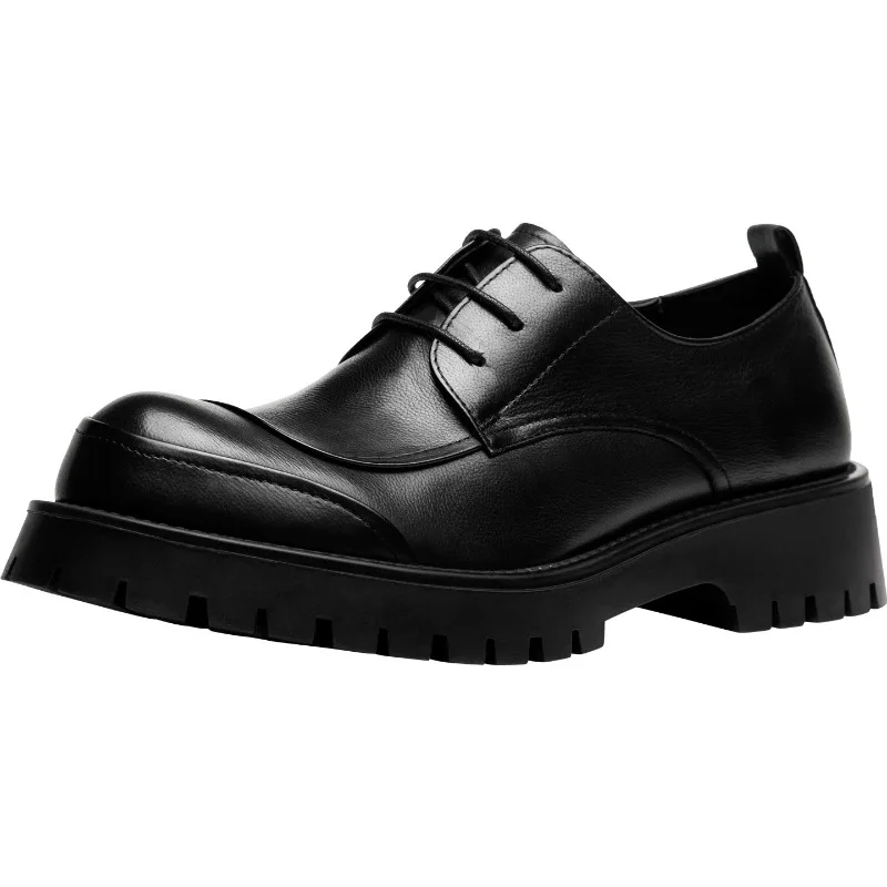

Elegant Mens Casual Business Shoes Luxury Genuine Leather 2026 Autumn British Style Platform Outdoor Dress Social Shoes Man