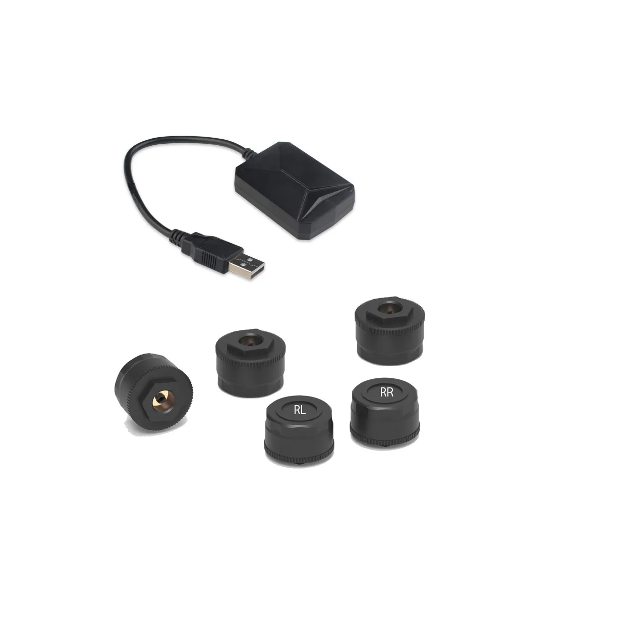 Car USB 5 Tires Android TPMS for DVD Player Radio With External Sensor Wireless Tire Pressure Monitoring System Tpms for Car