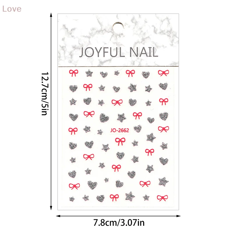 [L&P] القوس الحب شكل نجمة مسمار ملصق تعزيز لاصق صالون الأظافر لتقوم بها بنفسك مجسمة عشاق الأظافر وفني الأظافر