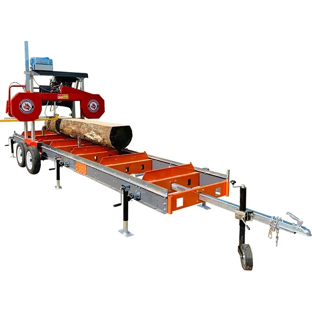 2022 Hot Sale Horizontal Band Wood Portable Sawmill With Trailer With TUV