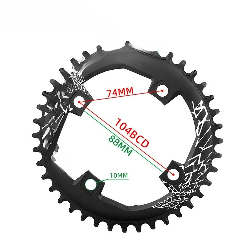 Bicycle positive and negative tooth disc 32T34T36T38T mountain bike single speed disc