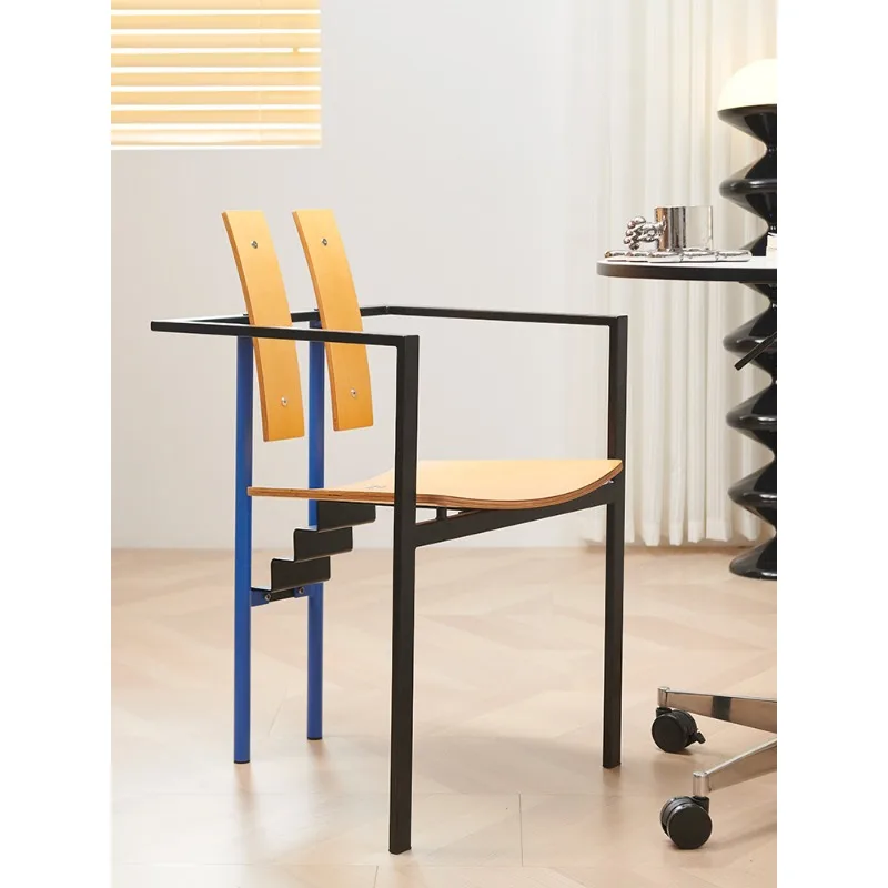 

French Nordic Vintage Restaurant Cafe Solid Wood Medieval Memphis Home Backrest Dining Table Chair