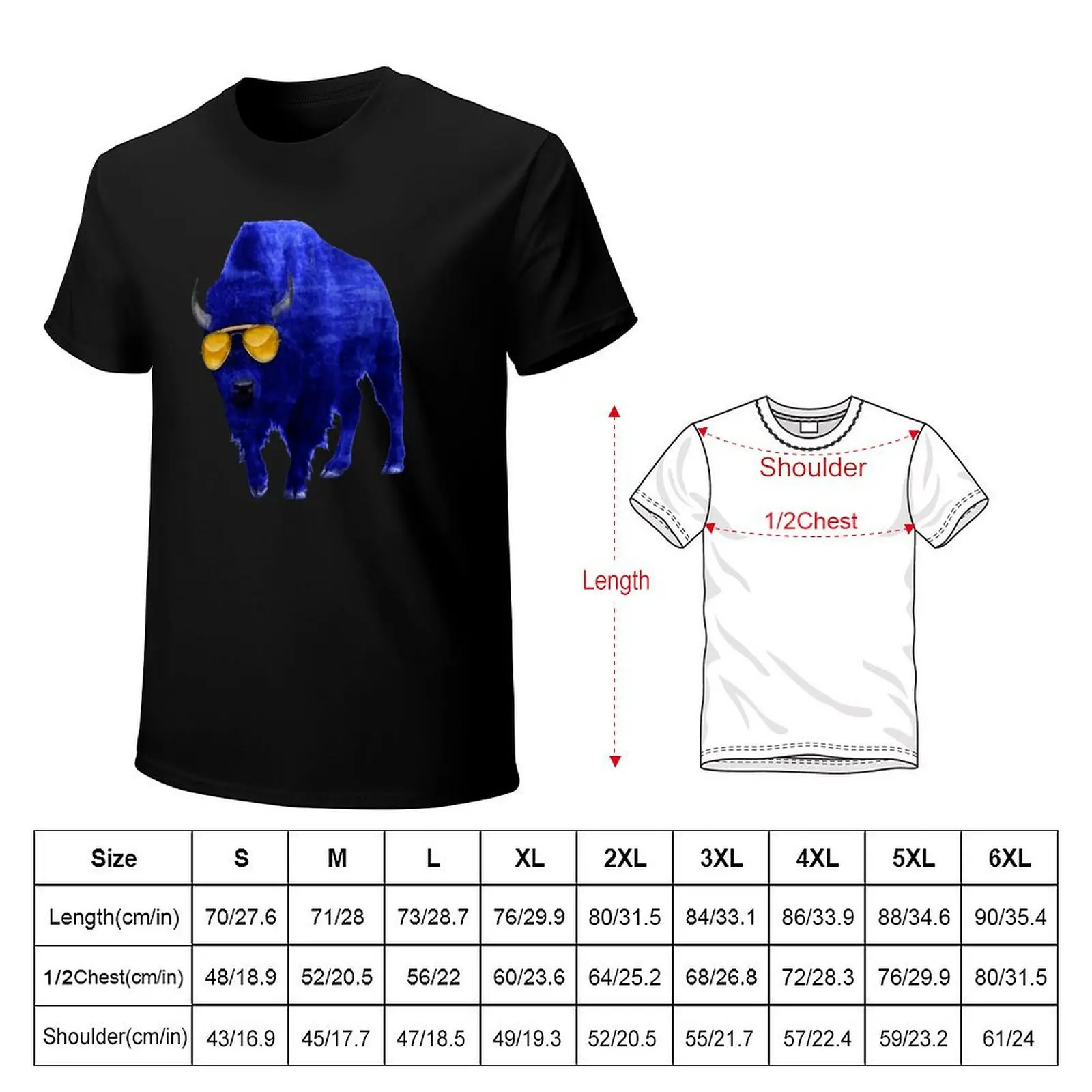 716 Bison : Gold Frames T-Shirt Basic Plain Tee for Spring and Summer