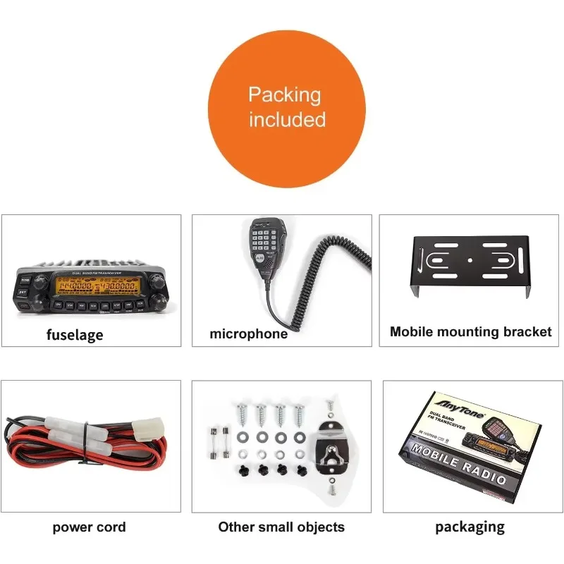home. جهاز إرسال واستقبال متنقل ثنائي النطاق VHF/UHF جهاز إرسال راديو السيارة AT-5888UV #3