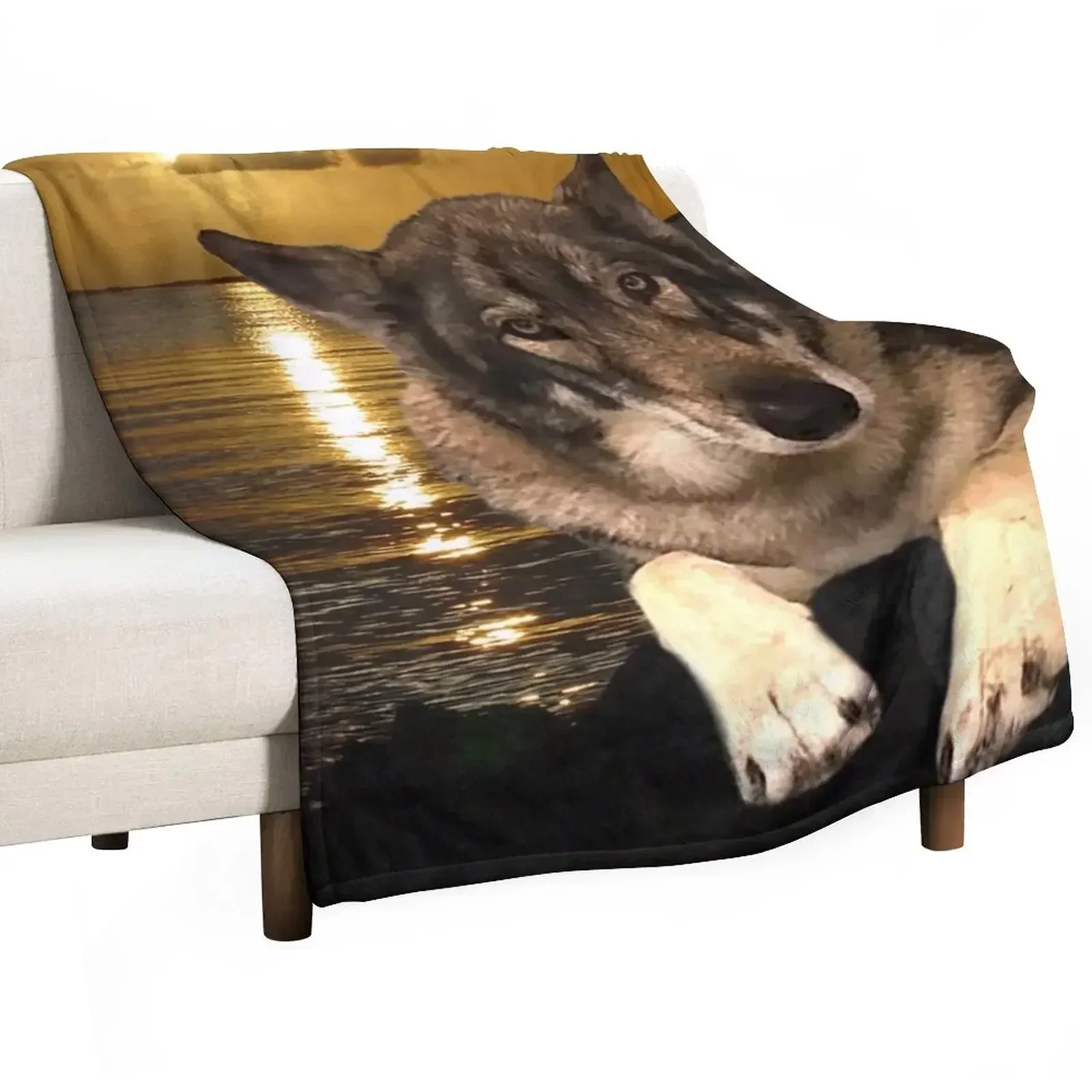 Dog German Shepherd Throw Blanket Luxury Designer Travel Soft Plush Plaid Blankets