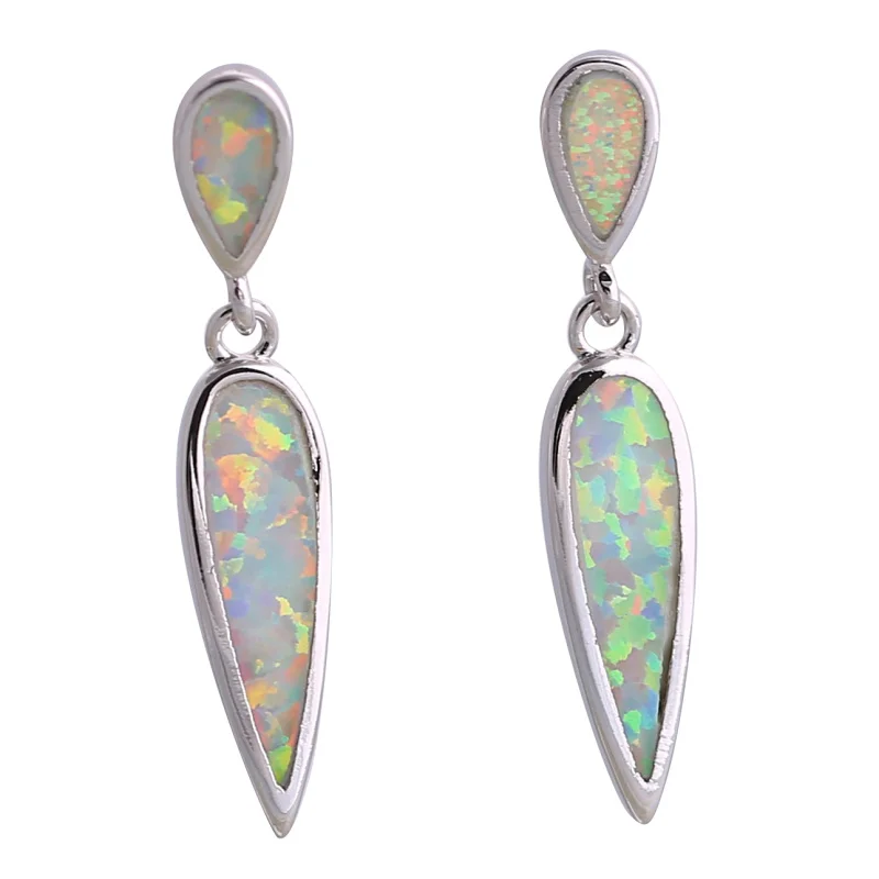 JLE1339 Delicate Water Drops Gentle wind Opal Beautiful Mutil-color Zircon Earrings Ladies Fashion Jewelry