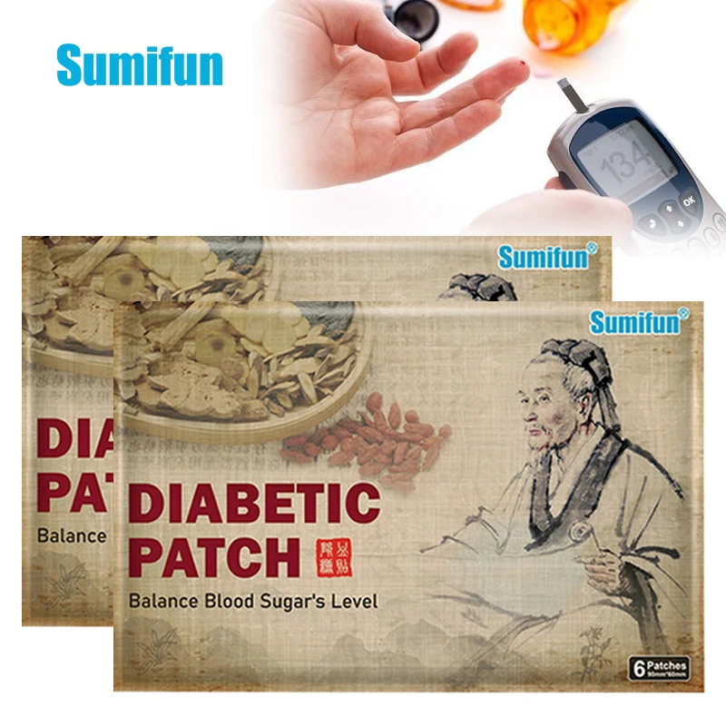 Sumifun 6pcs Diabetic Patch Stabilizes Blood Sugar Level Lower Blood Glucose Slim Body Herbal Treatment Health Care Plaster