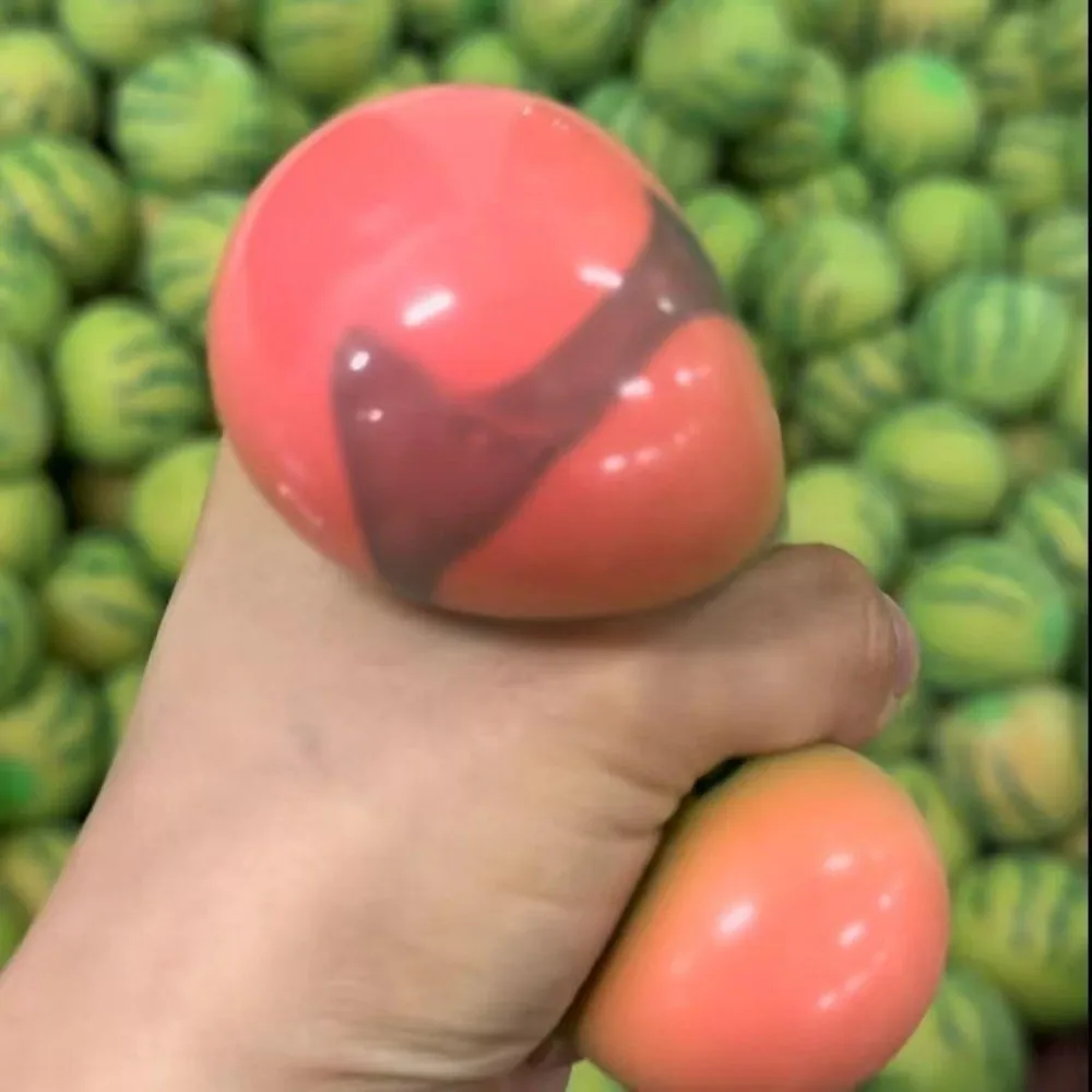 Sensory Fidget Watermelon Squishy Soft Slow Rebound Simulated Watermelon Stress Relief Decompression Squeeze for Adults Gift