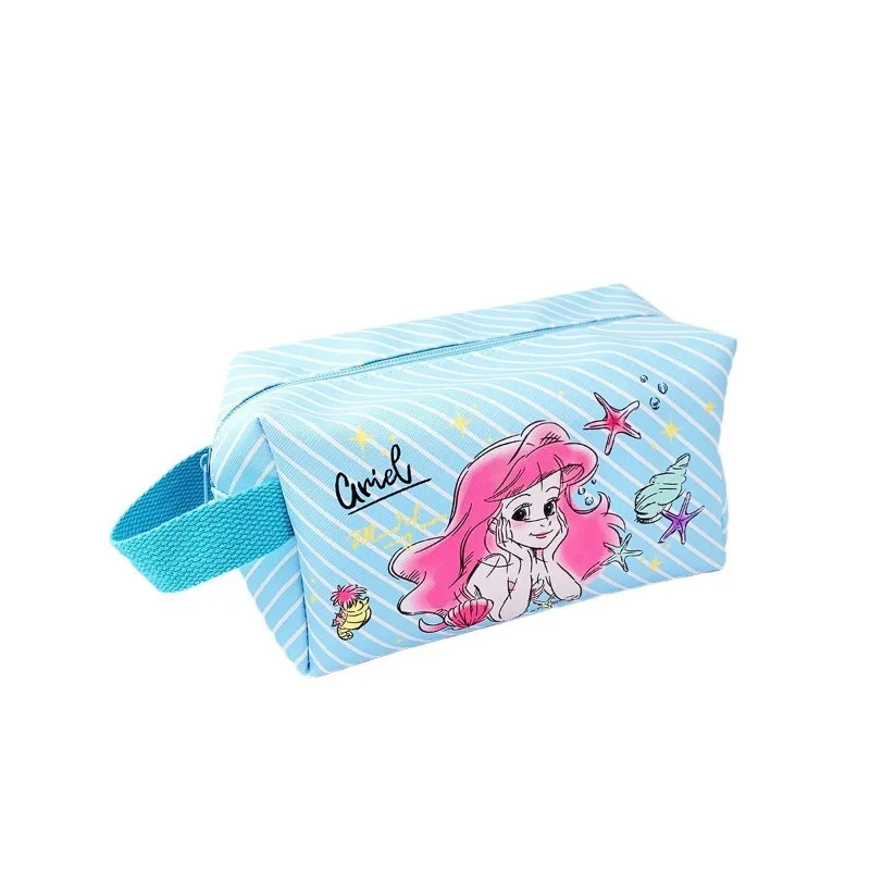 Disney Princess Mini Make-up Tas Waterdichte Draagbare Handheld Cosmetische Tas met Rits Cartoon Print voor Dames