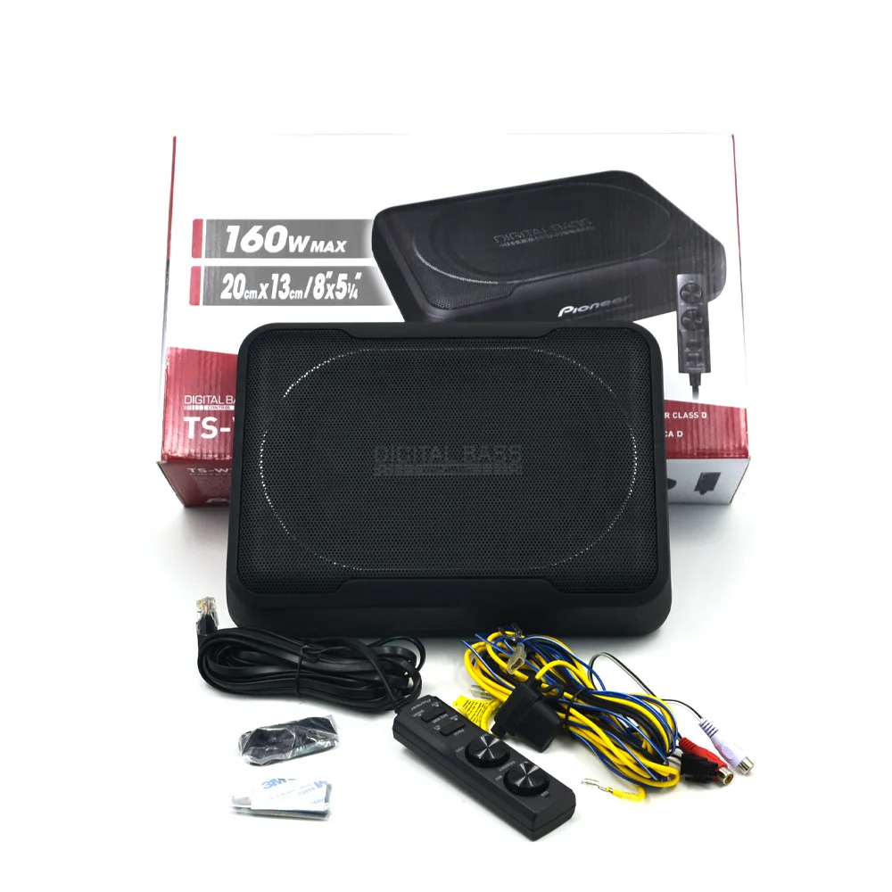 Pionner TS-WX130A carro 8 "baste pesado 150w ativo ultra-fino subwoofer alto-falante ativo carro subwoofer, alto-falante de áudio do carro