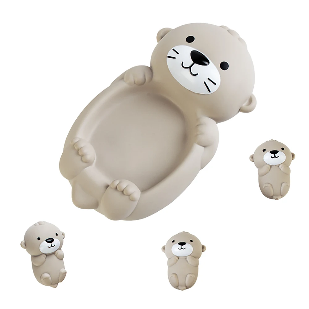 Juguetes de baño para bebés, 1 nutria femenina y 3 nutrias para bebés, piscina de baño para niños, playa para niños, regalo de juego de agua