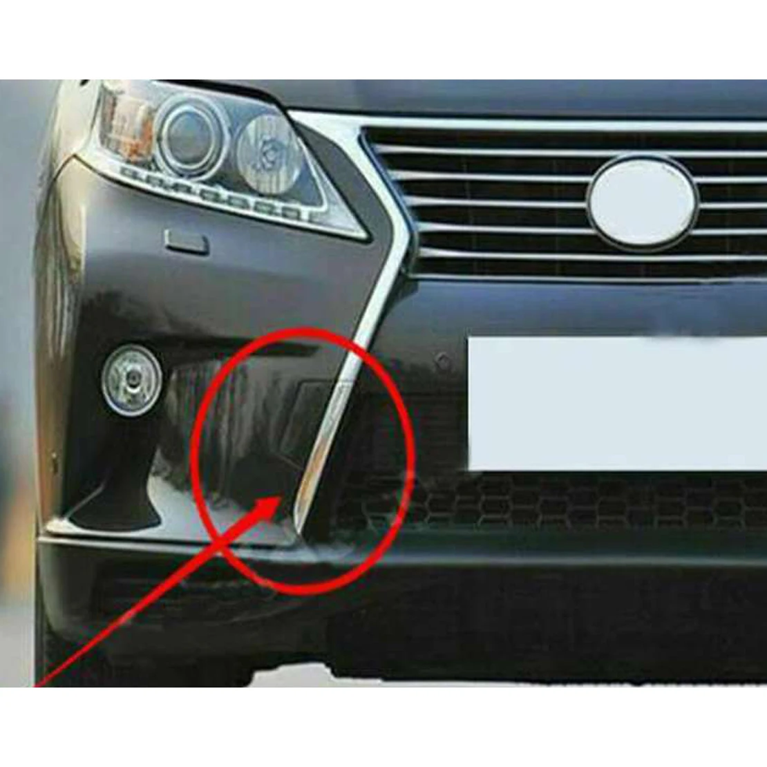 1 Pair Car Exterior Front Bumper Tow Hook Caps Covers Chrome Painting ABS Fit For Lexus RX350 RX450h F-SPORT 2013 2014 2015