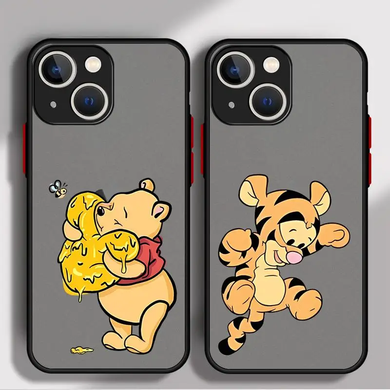 phone cases for Apple iPhone 11 16 case 8 14 12 Pro 15 7 8Plus 13 Mini XS X XR Luxury fundas Cover Winnie The Pooh Bear Tigger