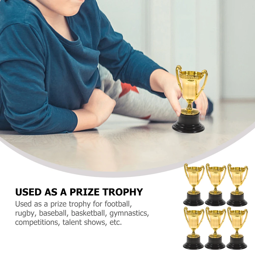 

6 Pcs Baseball Mini Trophy Toy Child Small Toys for Kids Prizes Plastic Trophies Game