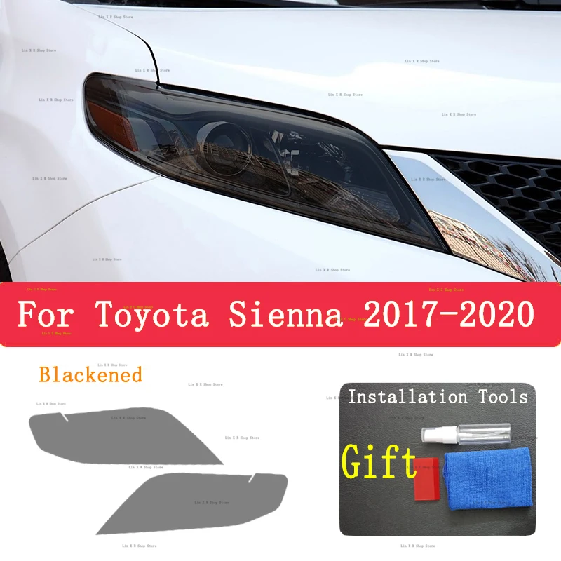 

For Toyota Sienna 2017-2020 TPU Car Exterior Headlights Anti-Scratch Protective Film Headlamps Repair Sticker Accessories Refit