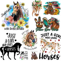 Patch Patch cavallo per abbigliamento Strijk Sticker Kleding Transfer adesivi per stoffa Parches Para La Ropa Appliqued Decoration