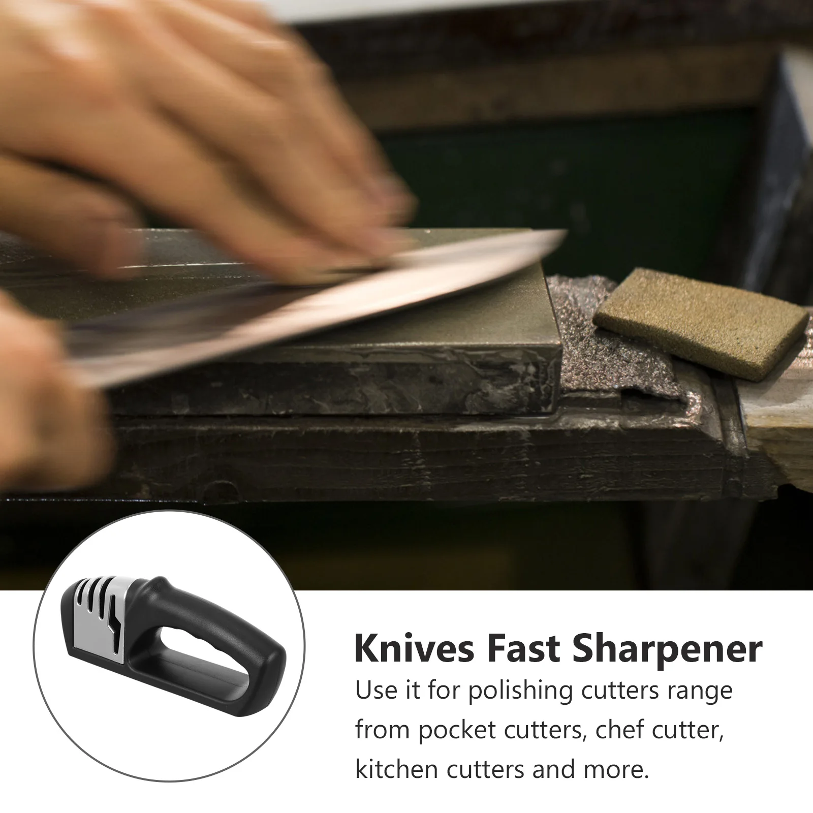 

1Pcs Non-Slip Base Knives Fast Sharpener Professional Manual Blades Sharpening Tool Design Knives Grinding Sharpener