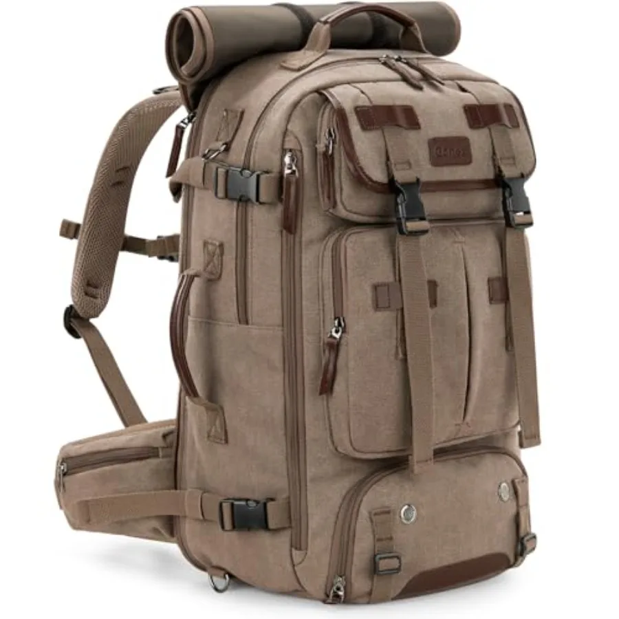 

Canvas Backpack Vintage 3-in-1 Convertible Laptop Bag for Travel Work and College Large Carry-On Rucksack for Men and Women