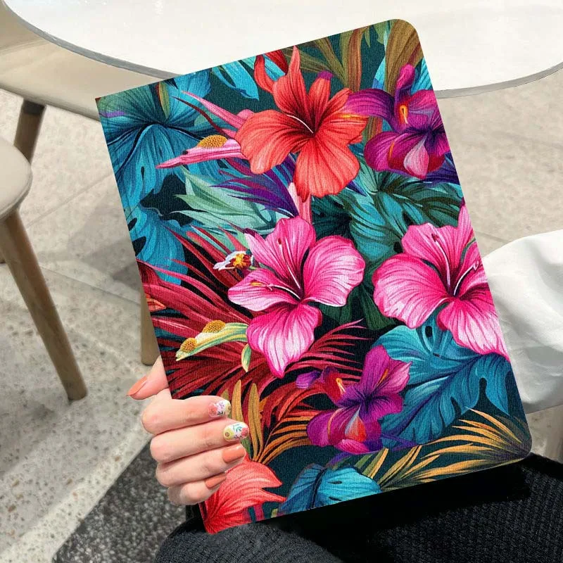 capa-de-tablet-com-arte-floral-tropical-moderna-para-ipad-pro-air-a16-2ª-3ª-4ª-5ª-6ª-7ª-geracao-102-97-11-105-109-129-13-polegadas