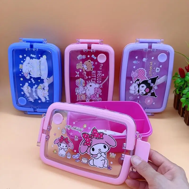 

Sanrio Kuromi My Melody Cinnamoroll Ланч-бокс Фруктовая коробка Хит-продукт Мультфильм Портативный большой емкости Кампус Взрослый студент Милый