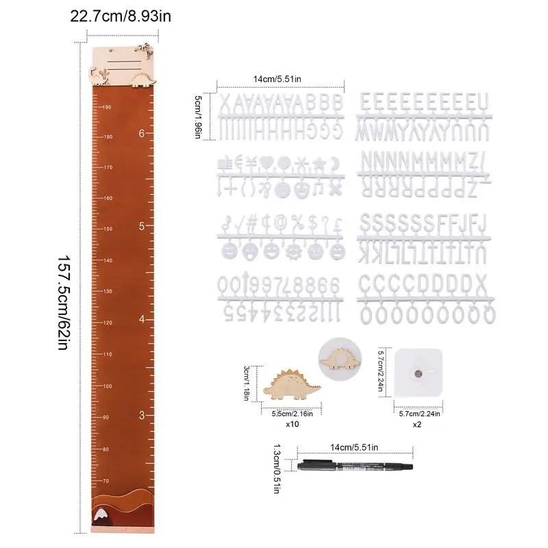 Таблица размеров для ребенка, линейка для роста в виде мультяшной стены, милая Таблица роста, забавные измерения роста для детской комнаты, спальни