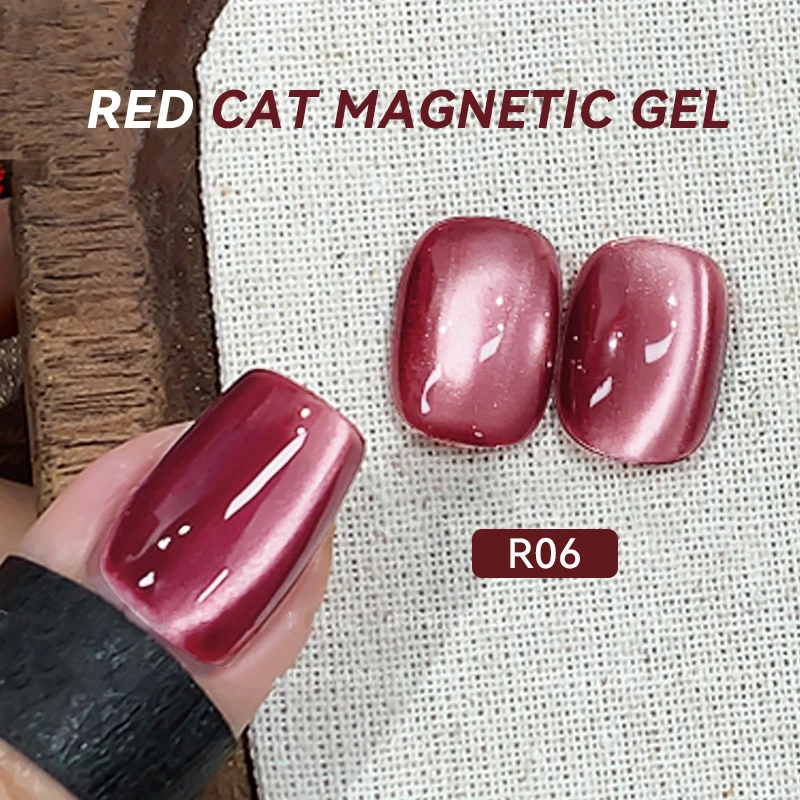 UR SUGAR 15 ml Withered Rose Cat Magnetischer Gel-Nagellack, weißer Dopamin-Nagel, funkelnder Glitzer, Soak Off UV-LED für Maniküre-Kunst