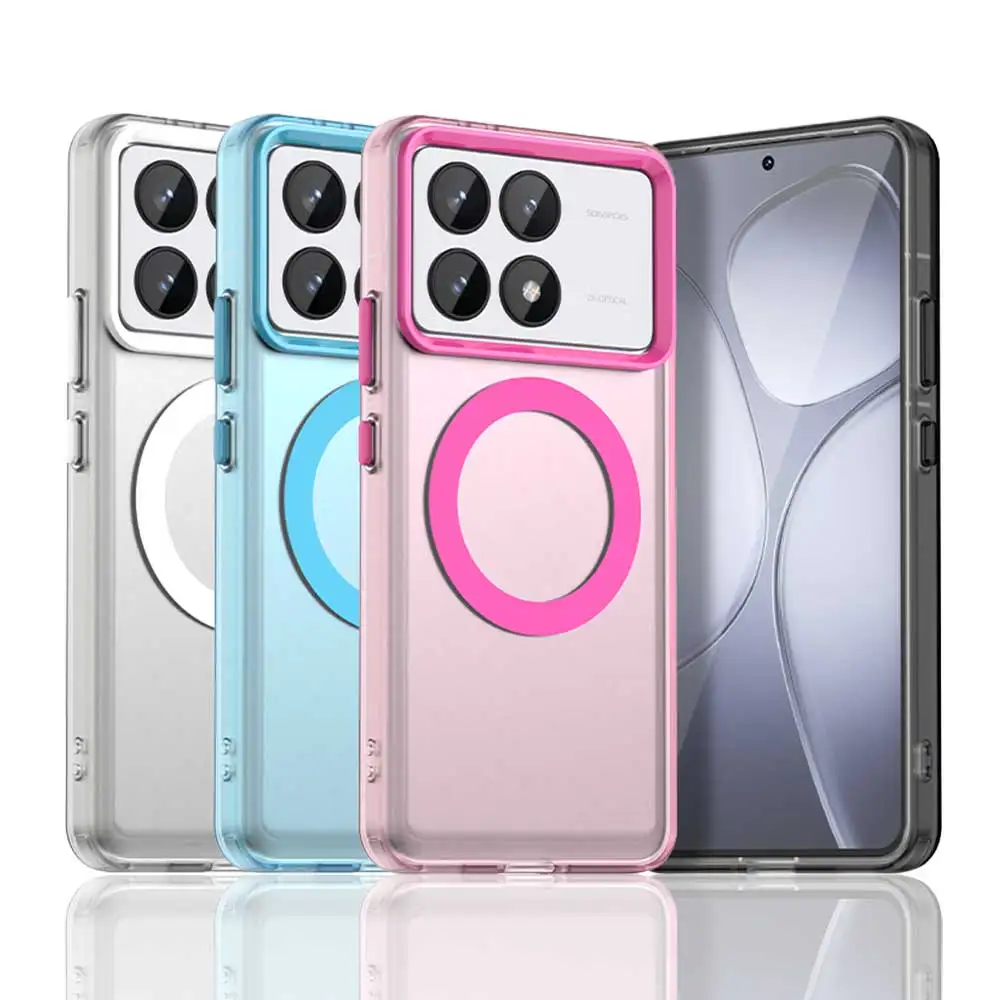 

Чехол для телефона Poco F6 Pro, магнитная задняя крышка, мягкий материал ТПУ, матовая текстура, противоударный