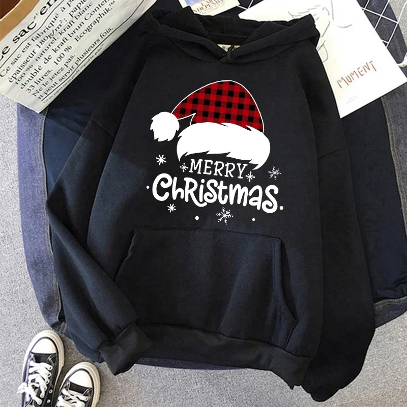 للجنسين عيد ميلاد سعيد الرسم الطباعة هوديس ، Kawaii السنة الجديدة البلوز ، Harajuku الشارع الشهير بلوزات ، بلوزات غير رسمية ، الخريف