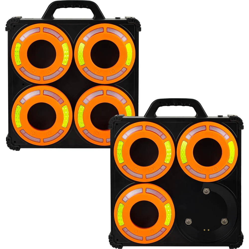 8-Piece RGB Sequence for Traffic Cone, High Visibility Barricade Signal Light, Warning Cone Light with 6 Modes