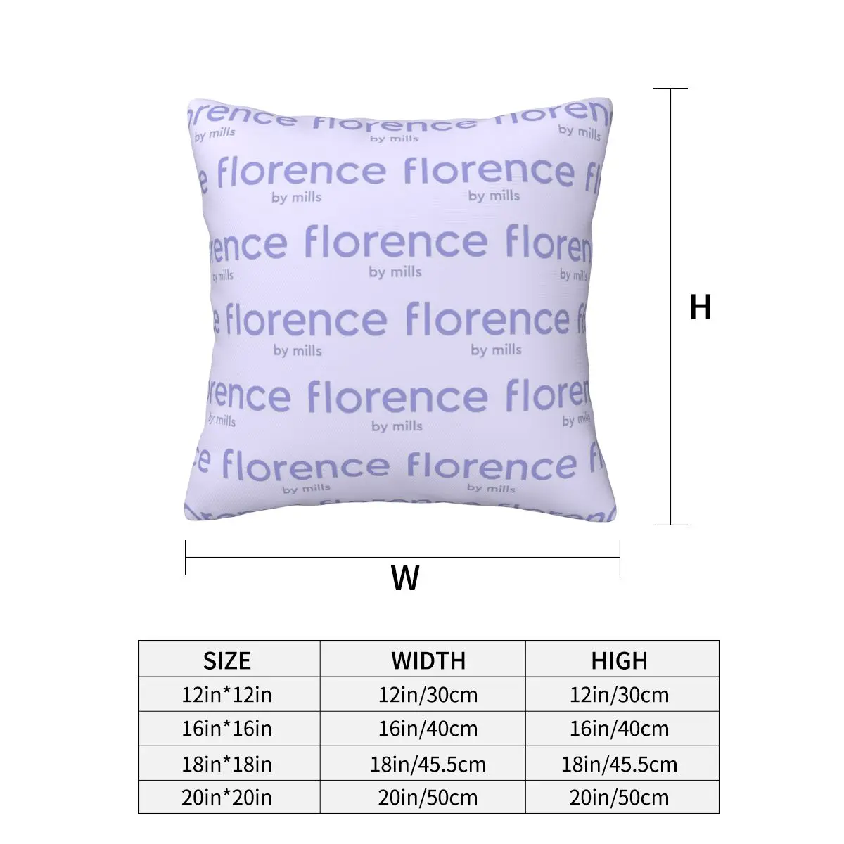 Florence By Mills Millie Bobby Brown Square Pillowcase Pillow Cover Cushion Decor Comfort Throw Pillow for Home Sofa