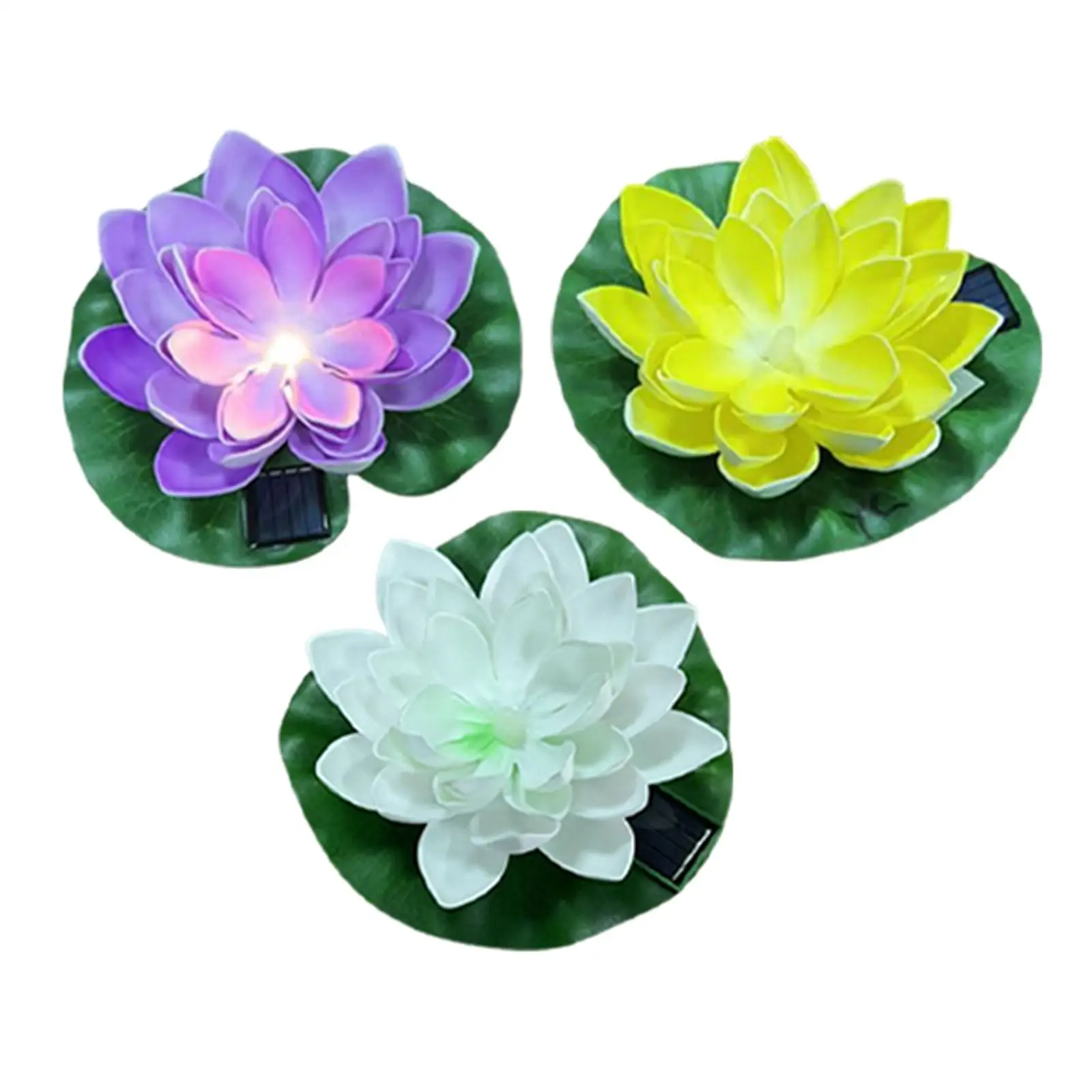 

Солнечный водонепроницаемый плавающий светильник для пруда, солнечная лампа-лотос, солнечный садовый светильник, светильник-лист лотоса для виллы и двора