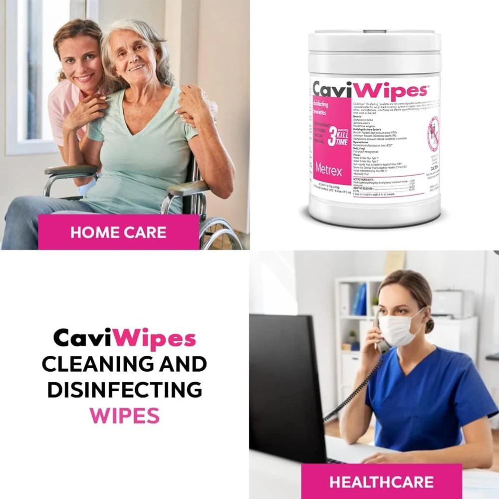 CaviWipes for Dental Disinfecting Towelettes Canister Wipes Clinic products Dentist Metrex Moist Towelettes Caviwipex Cleaner