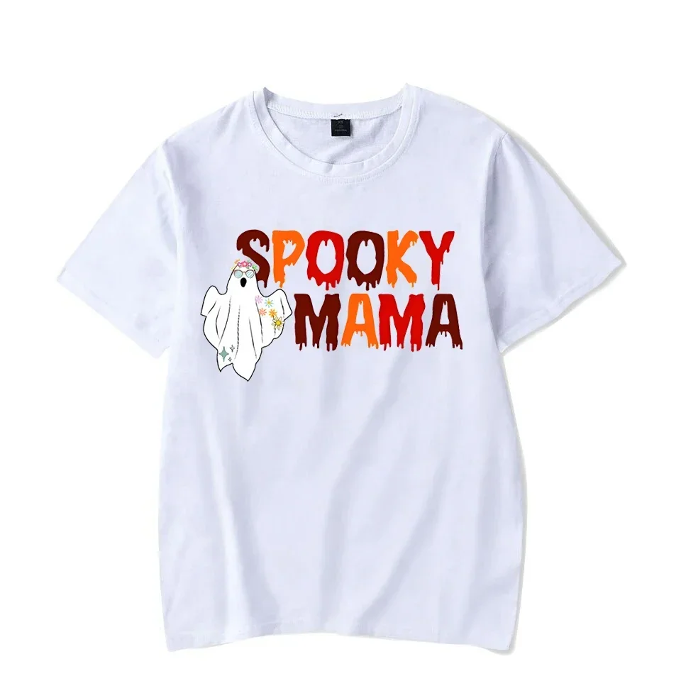 Cartoon Ghost Family Trip Outfits Halloween Family Matching T-shirt Spooky Dad Mama Brother Sister T-Shirt