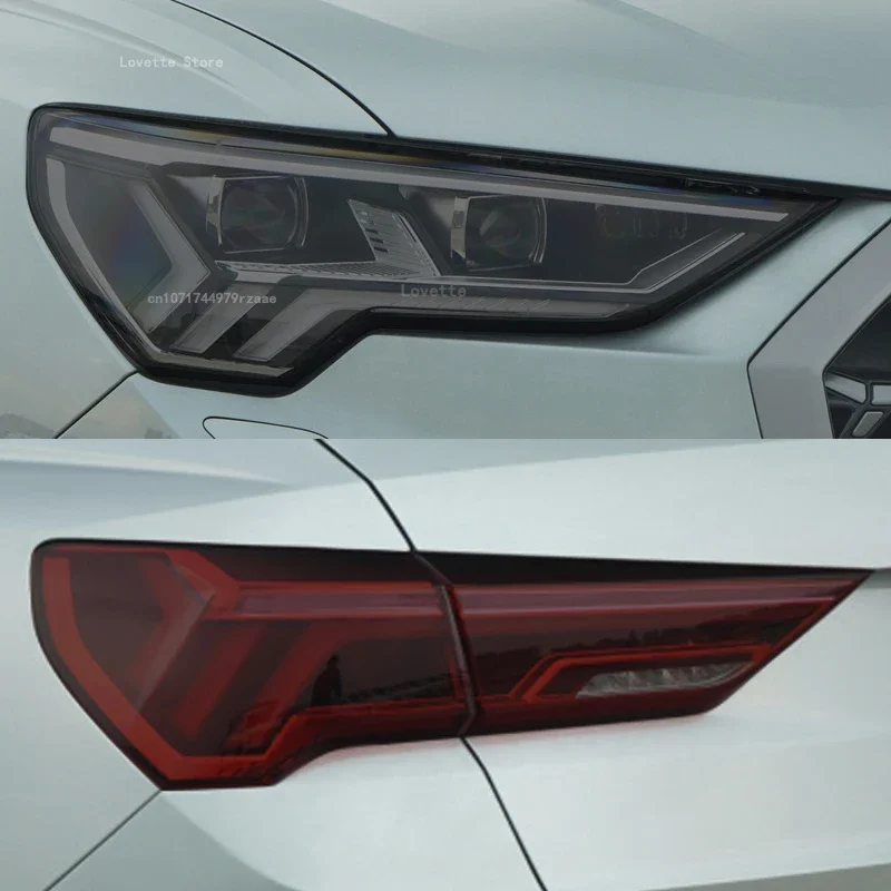 

Защитная пленка для Audi Q3 RSQ3 2019-2020, аксессуары, восстановление передней фары автомобиля, прозрачная черная наклейка из ТПУ PPF