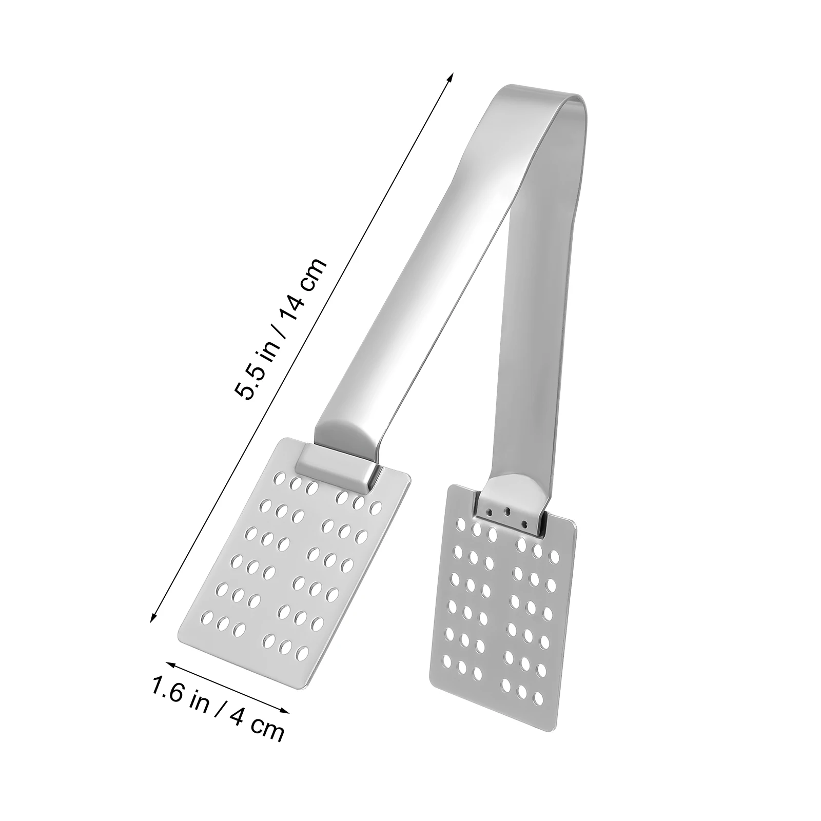 

Stainless Steel Food Tongs Tea Bag Squeezer Round Silver Lemon Travel Holder Multi Purpose Squeeze Clamp Compact
