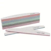 1/3/5/10Pcs Professional Nail File 80/100/150/180/240 Sandpaper Strong Thick Sanding Half Moon Lime nail accessories and Tools 5