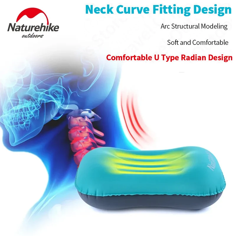 Naturehike Inflatable Pillow Ultralight Camping Sleeping Air Pillow for Travel Outdoor Hiking Flight Accessory Foldable Portable