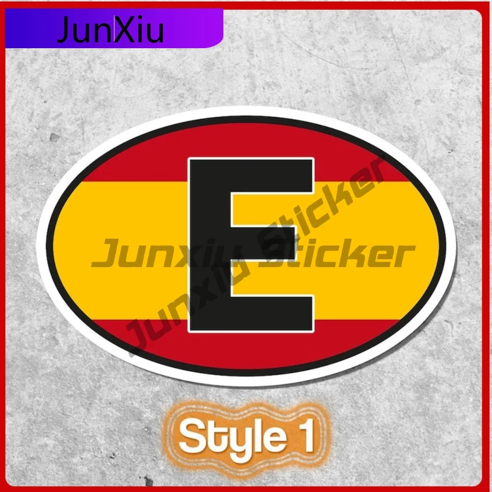 Spain E Sticker Cool Laptops Toilet Seat Funny Mobile Phones Outdoor Safety Warnings Anti UV Waterproof Auto Accessories