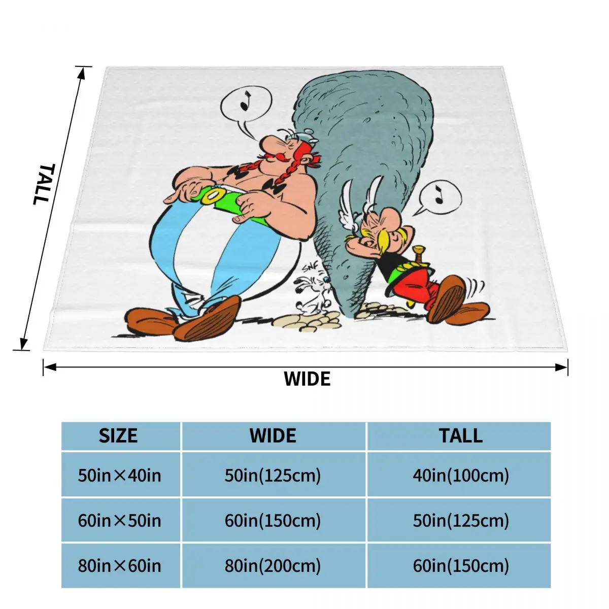 -การผจญภัยของ Asterix และ Obelix-การ์ตูน Flannel ผ้าห่มแฟชั่นโยนผ้าห่มสำหรับเตียงโซฟา125*100ซม.ผ้าคลุมเตียง