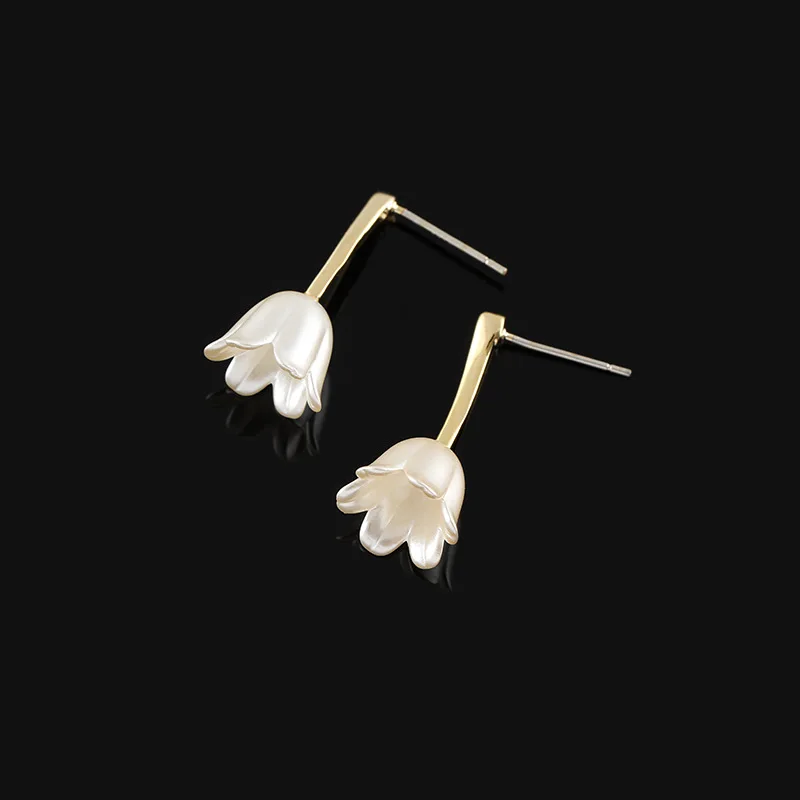 New Lily Flower Earless Mosquito Incense Plate Ear Clip Sen Series Earrings Retro Ear Studs Female Gift Wholesale