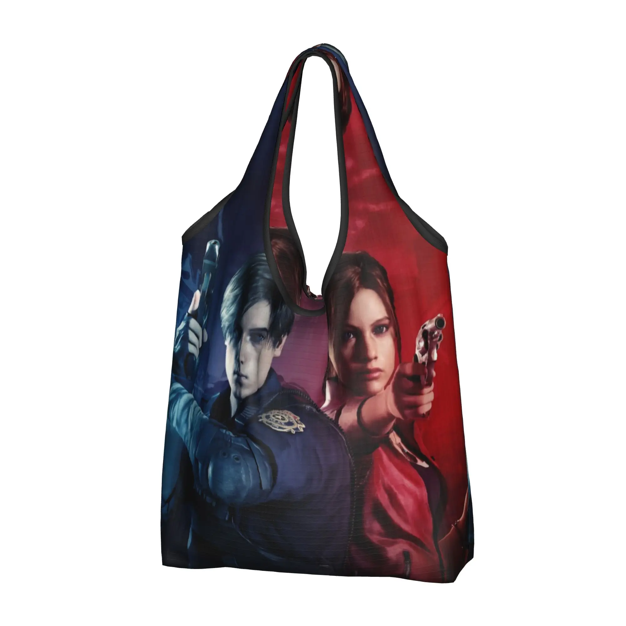Funny Printing Resident Evil Japan Horror Game  Shopping Tote Bag Portable Shoulder Shopper  Handbag
