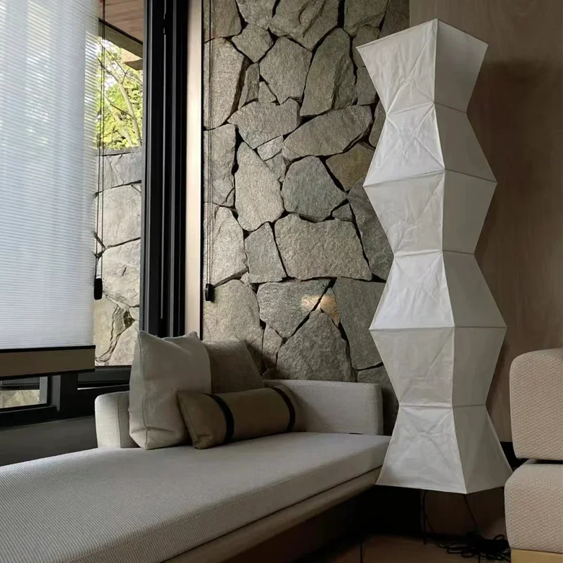 Japonês wabi-sabi akari noguchi yong lâmpada de assoalho led e27 designer arroz papel pé lâmpada arte decoração casa sala estar fundo